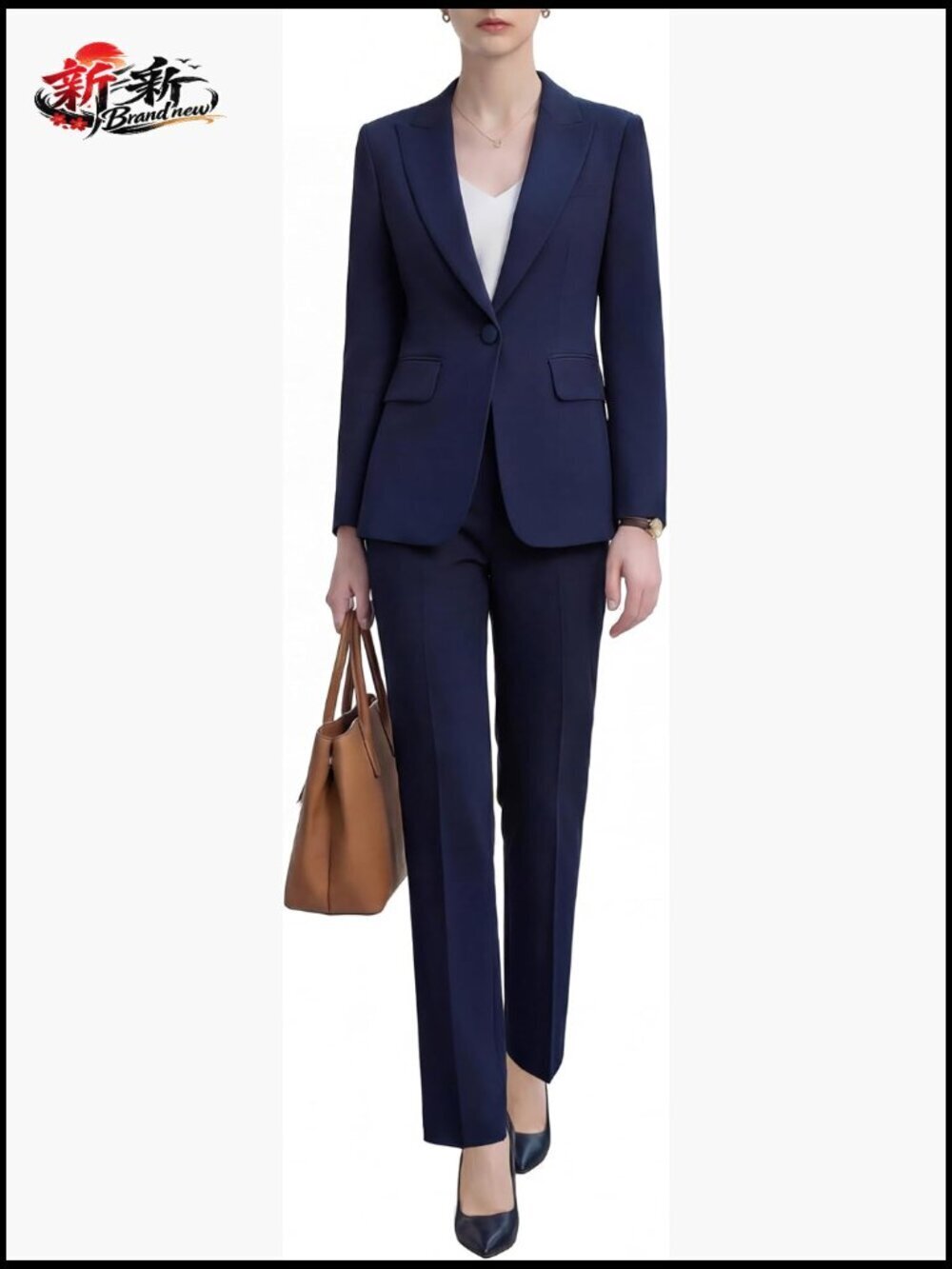 Wrinkle-Free 2-Piece Pantsuit Set, Business Office Pant Suit for Women
